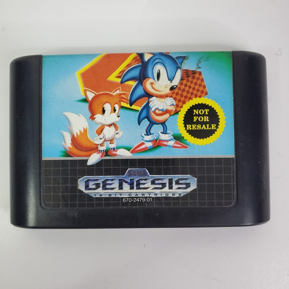 Sonic the Hedgehog 2 (SEGA Genesis 1992) Cartridge Only - Not For Resale Version